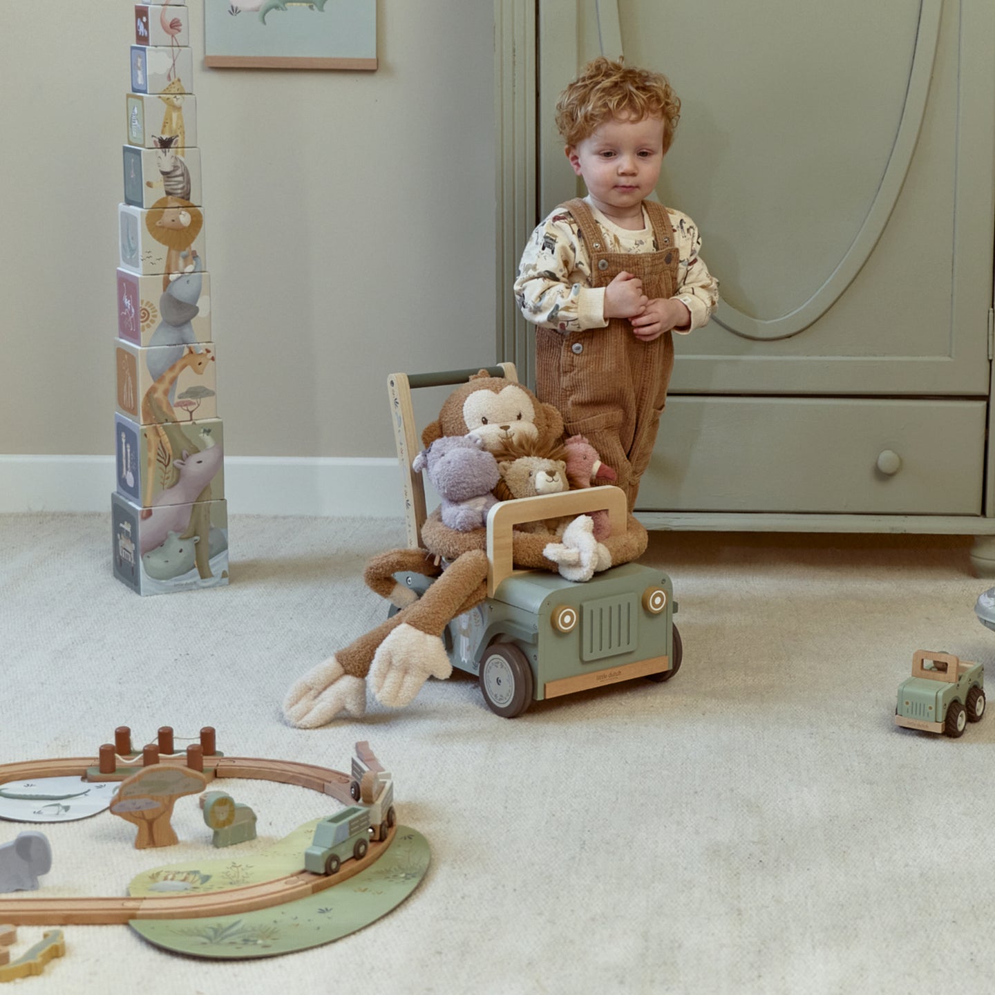 LITTLE DUTCH. Fabric monkey XL Safari Friends GRS - Image 11