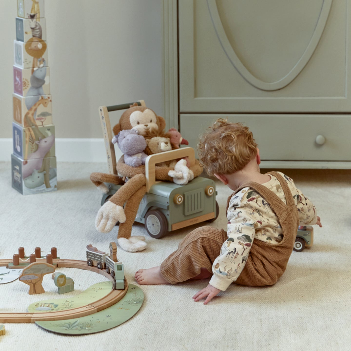 LITTLE DUTCH. Fabric monkey XL Safari Friends GRS - Image 12