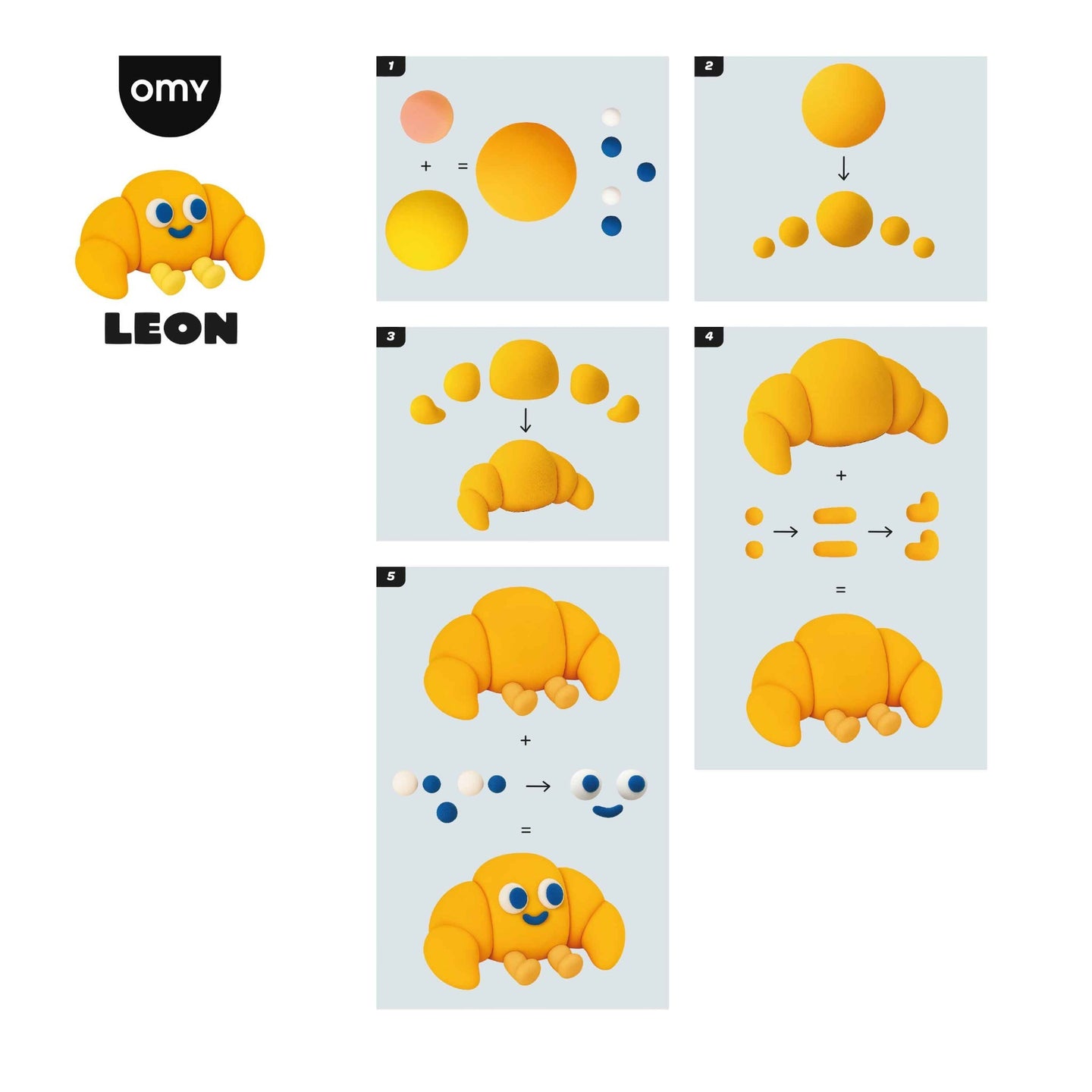 OMY. Air Dry Clay Leon Construction Set - Image 4