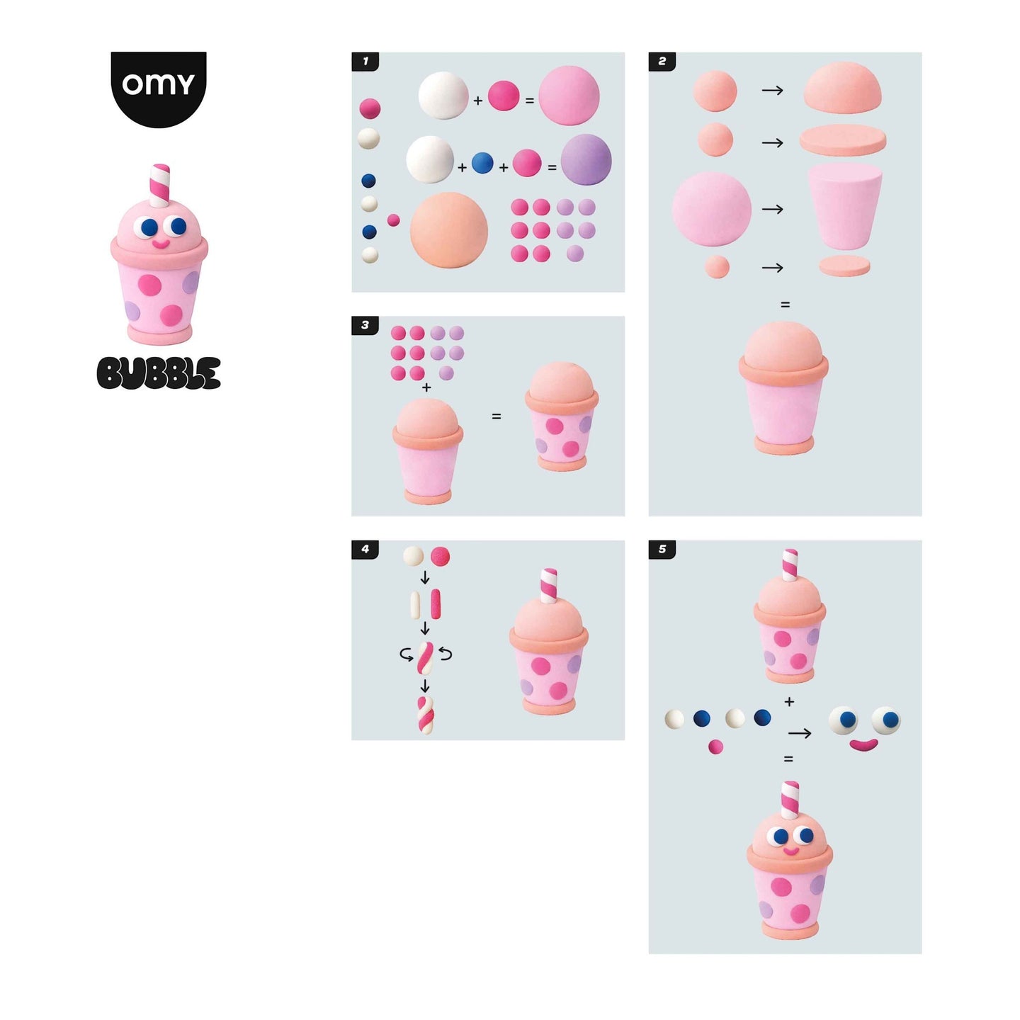OMY. Air Dry Clay Bubble Clay Construction Set - Image 4