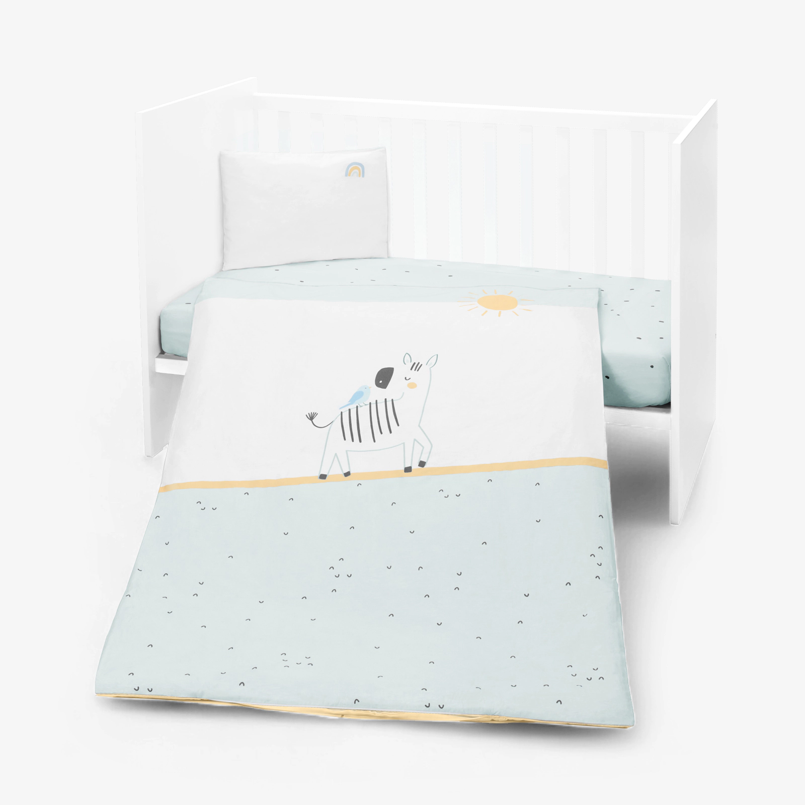 KIKKABOO Bedding set 3pcs Stripy Friends