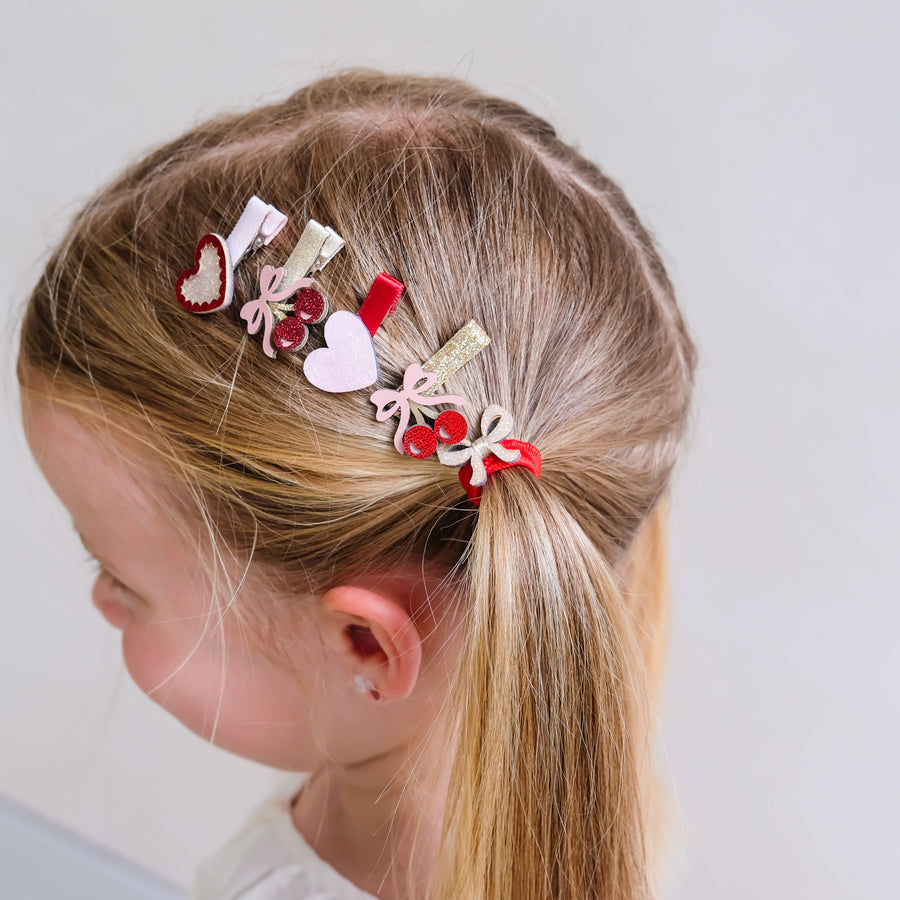 MIMI & LULA FANCY CHERRIES SALON HAIR CLIPS - Image 2