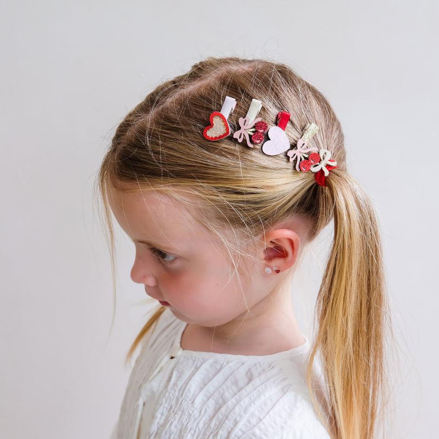 MIMI & LULA FANCY CHERRIES SALON HAIR CLIPS - Image 3