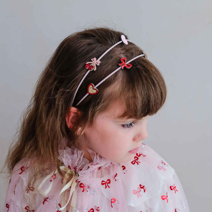 MIMI & LULA FANCY CHERRIES DOUBLE HEADBAND - Image 4