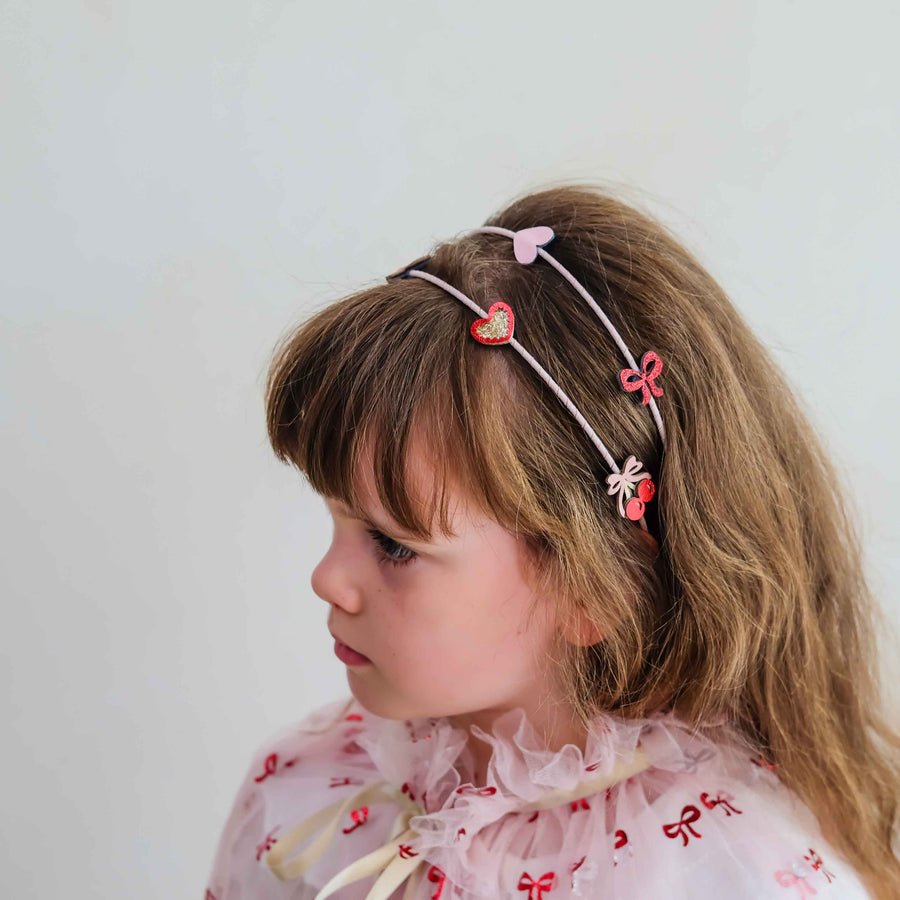 MIMI & LULA FANCY CHERRIES DOUBLE HEADBAND - Image 3