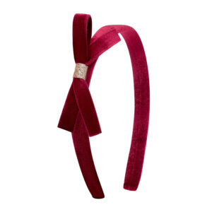 MIMI & LULA VIOLET BOW HEADBAND - BURGUNDY