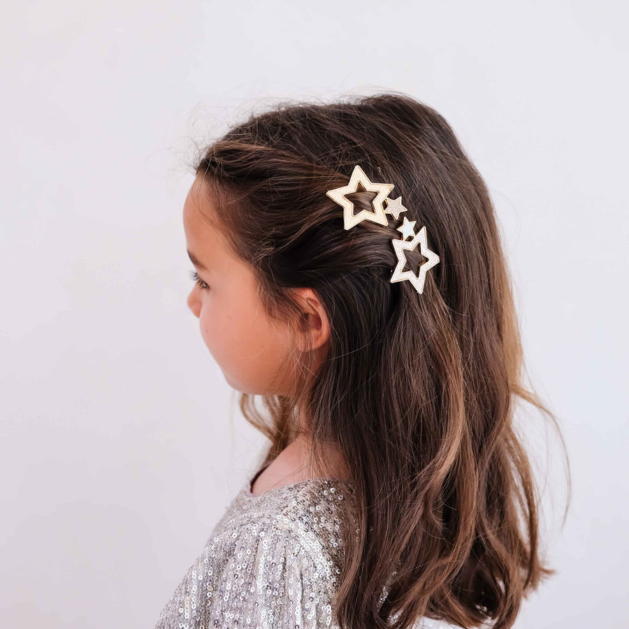 MIMI & LULA SUPER SPARKLE STAR SNAP HAIR CLIPS - Image 3