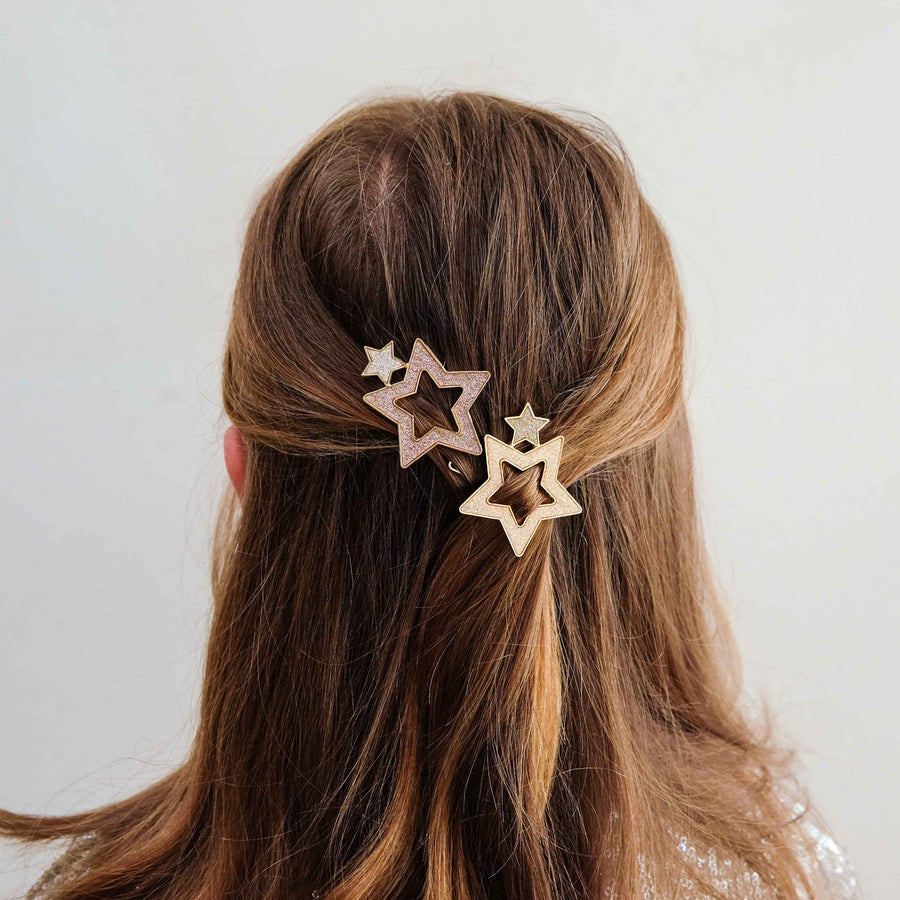 MIMI & LULA SUPER SPARKLE STAR SNAP HAIR CLIPS - Image 4