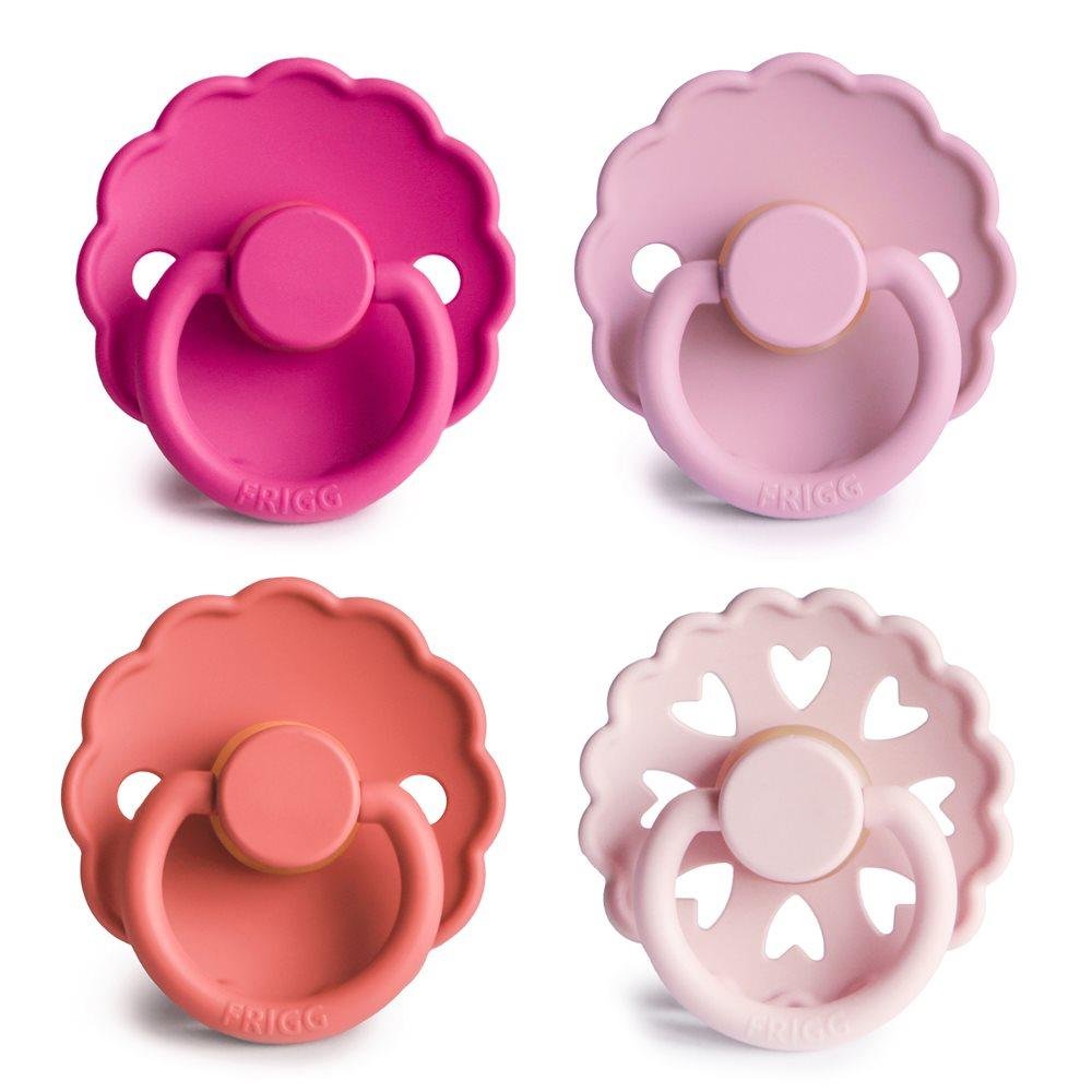 FRIGG Set of 4 Latex Pacifiers – Rosy Romance 0m+ - Image 2