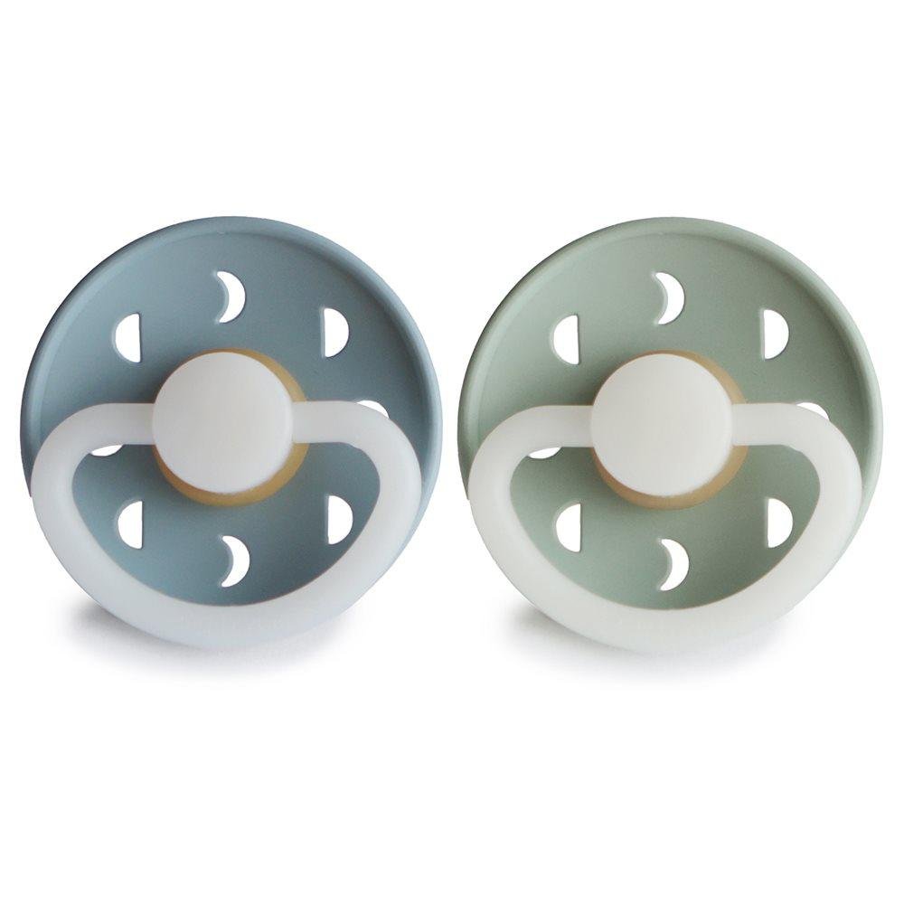 FRIGG Set of 2pcs Glow Moon Phase - Stone Blue/Sage 0+ - Image 2