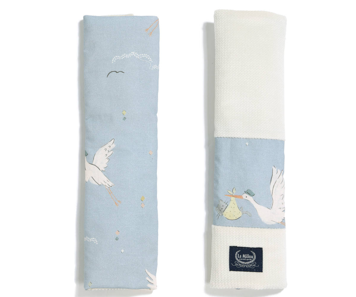 LA MILLOU SEAT BELT COVERS BEBE MIGNON BLUE