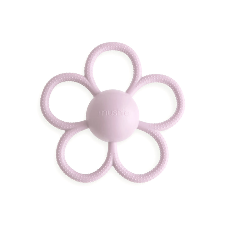Mushie Daisy Rattle Teether Lilac