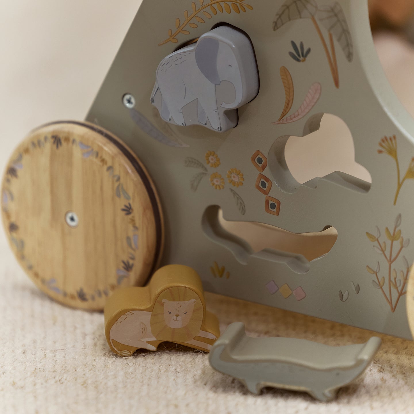 LITTLE DUTCH. Wooden baby activity walker Safari Friends FSC - Image 9