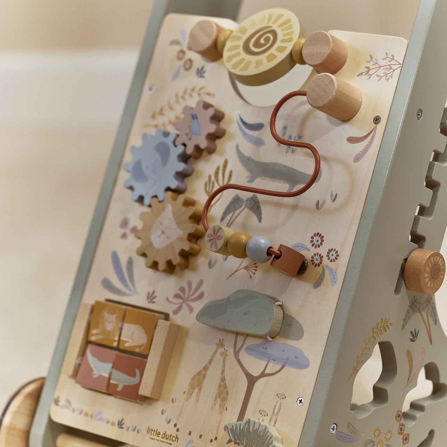 LITTLE DUTCH. Wooden baby activity walker Safari Friends FSC - Image 12