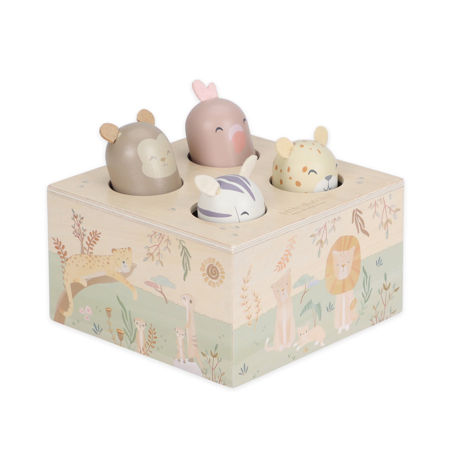 LITTLE DUTCH. Wooden Pop-up Toy Safari Friends FSC - Image 3