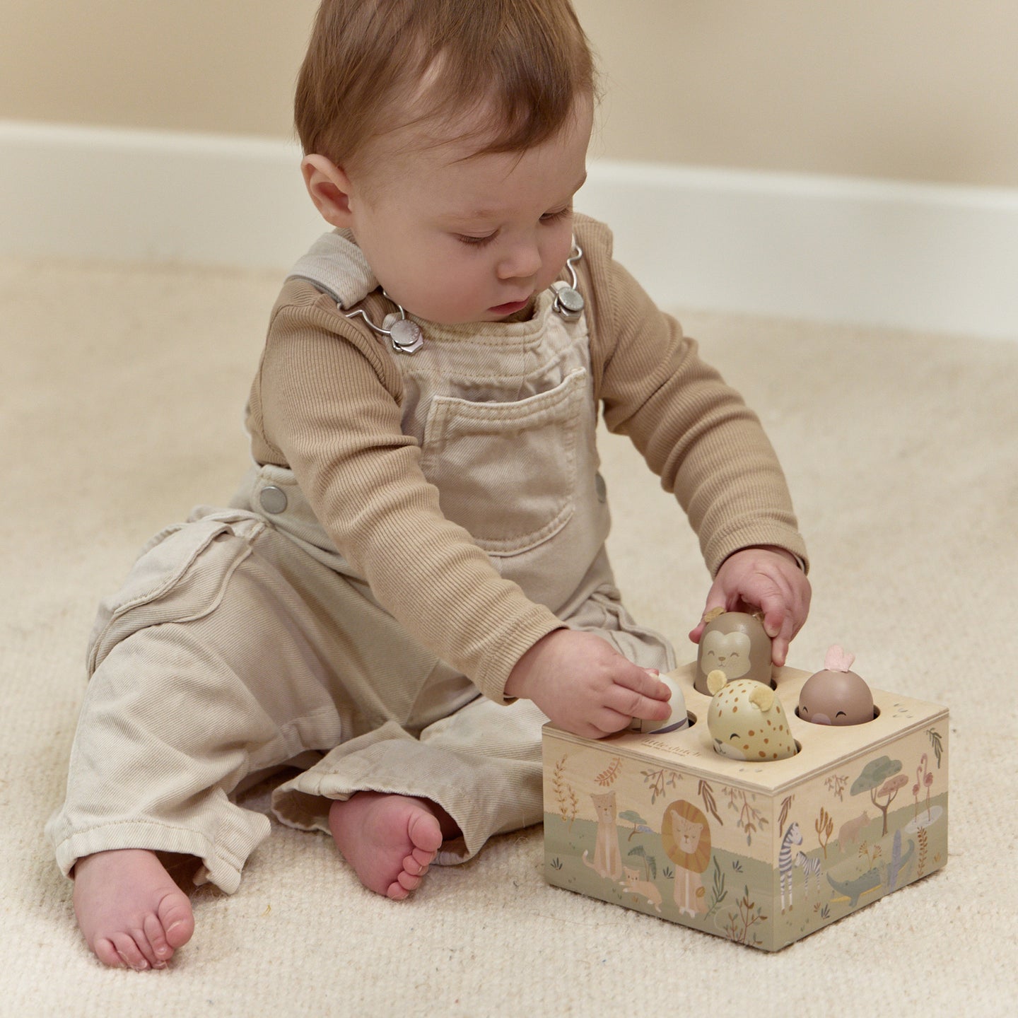 LITTLE DUTCH. Wooden Pop-up Toy Safari Friends FSC - Image 4