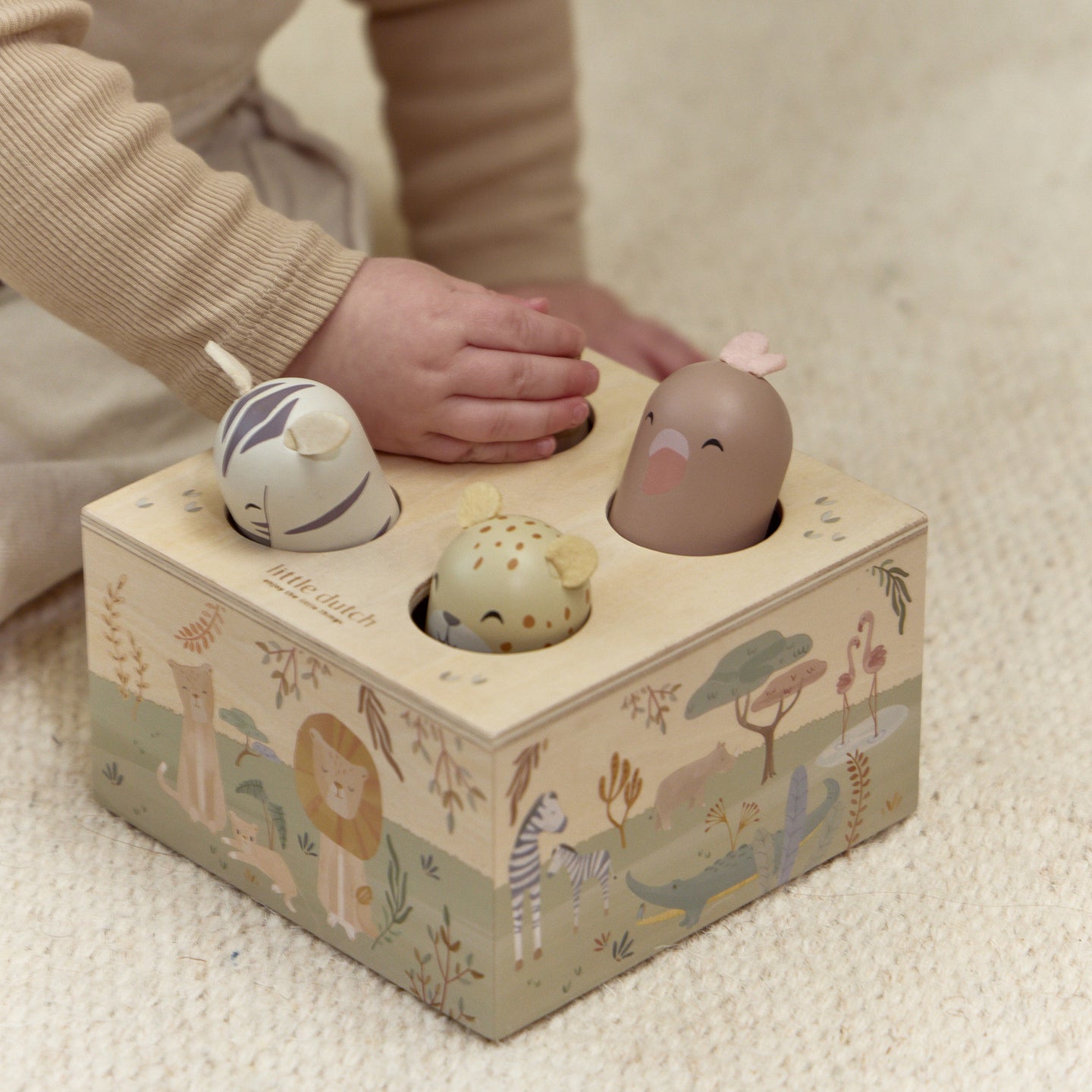 LITTLE DUTCH. Wooden Pop-up Toy Safari Friends FSC - Image 5