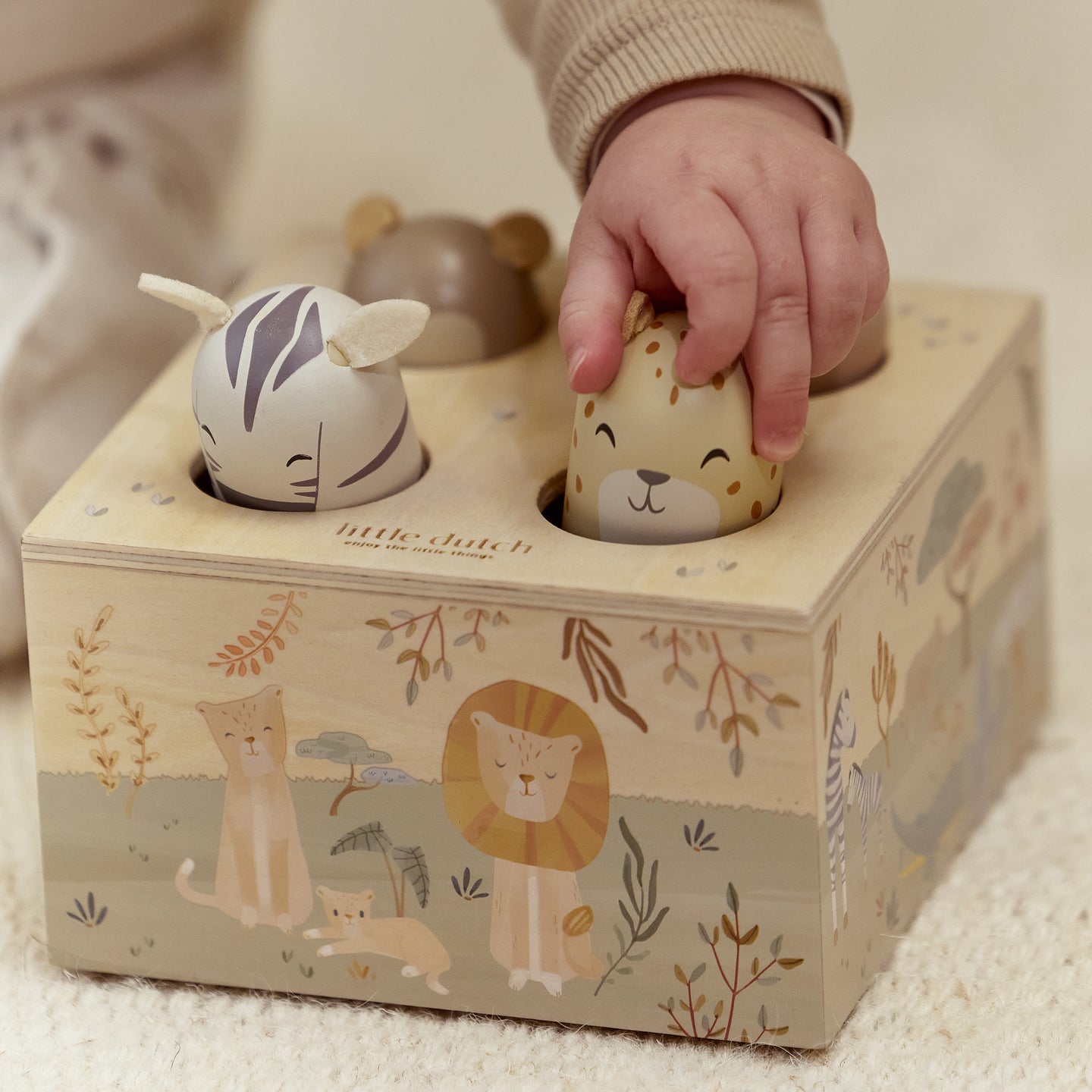 LITTLE DUTCH. Wooden Pop-up Toy Safari Friends FSC - Image 8