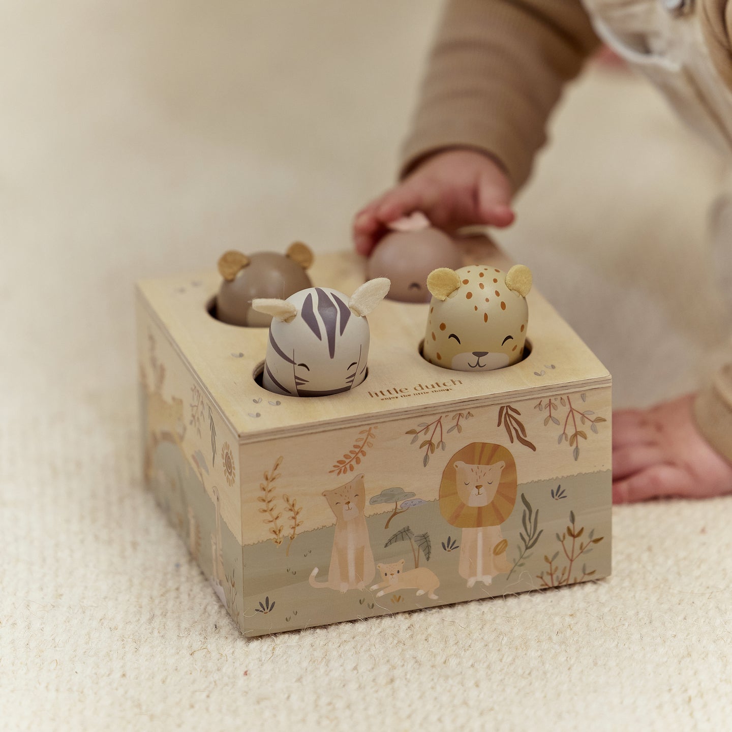 LITTLE DUTCH. Wooden Pop-up Toy Safari Friends FSC - Image 7